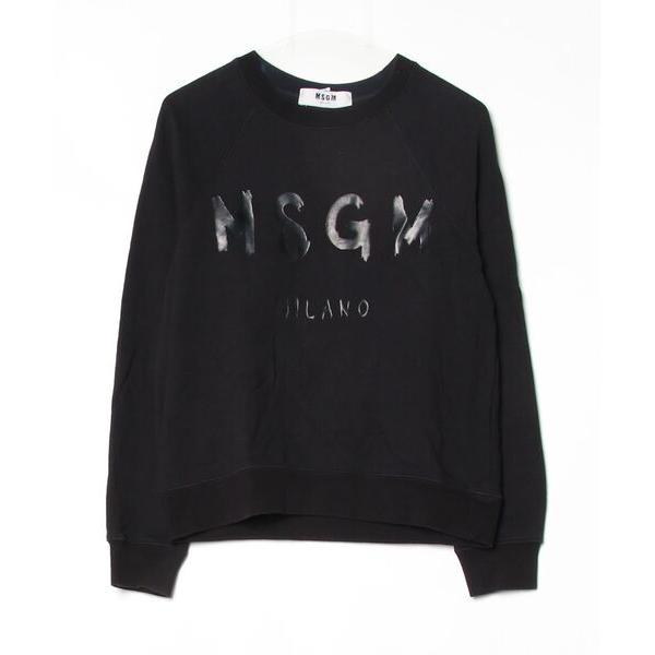 「MSGM」 スウェットカットソー M ブラック レディース