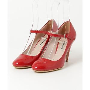 「miu miu」 パンプス 35 レッド レディース
