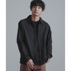 「NANO universe」 長袖シャツ M ブラック メンズ