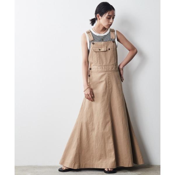 「CHIC STYLE」 サロペットスカート LL ベージュ レディース