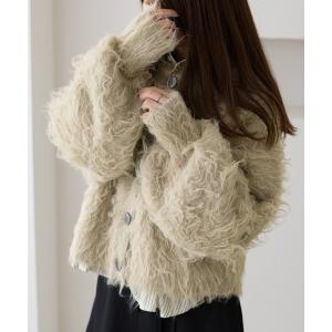 「apres jour clair」 ニットカーディガン フリー オリーブ レディース