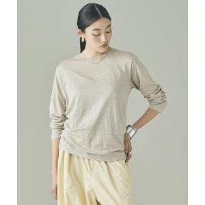 tシャツ Curensology(カレンソロジー)/シアーリネンロングスリーブTシャツ レディース