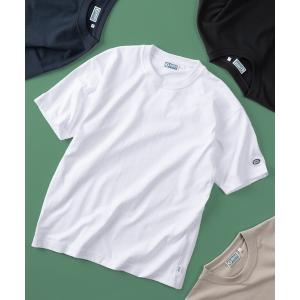 tシャツ 「71」「DISCUS/ディスカス」USAコットンブレンド ワッペンワンポイント刺繍 ヘビーウェイト クルーネック半袖Tシャツ