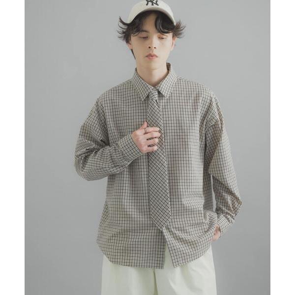 シャツ レギュラーカラーネクタイシャツ メンズ