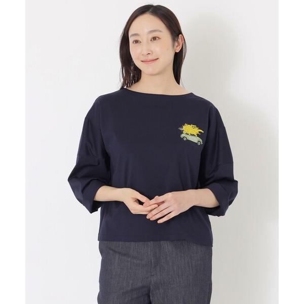 tシャツ 「AIKO FUKUDAコラボ」刺繍Tシャツ レディース