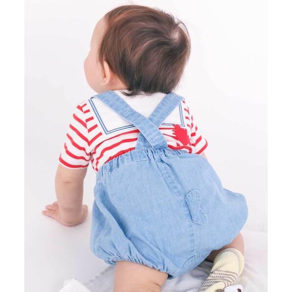 ベビー 「マリンシリーズ」ヒレモチーフサスペンダー付きブルマベビー(70~80cm)