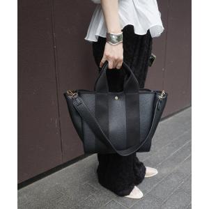 トートバッグ cache cache /カシュカシュ テープハンドルトート レディース