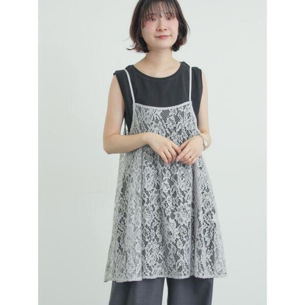 チュニック 前後2WAYレースキャミソール