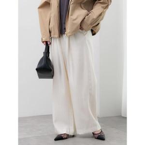 パンツ シャイニーワイドパンツ(セットアップ可) レディース