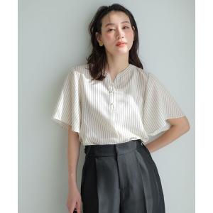 ブラウス シャツ スムージーポリエステル スキッパー ブラウス レディース