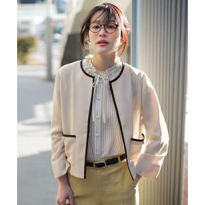 ジャケット ノーカラージャケット シアーメッシュ ノーカラージャケット レディース