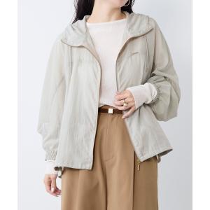 コート アウター シアーフーデットブルゾン レディース