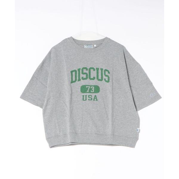 tシャツ 「DISCUS/ディスカス」カレッジロゴプリント ヘビーウェイトTシャツ ルーズシルエット...