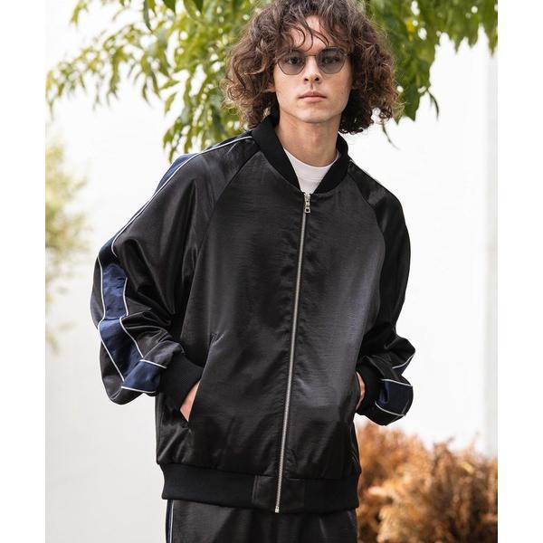 ブルゾン アウター mj11460-サテンショルダーラインラグランスリーブブルゾン メンズ