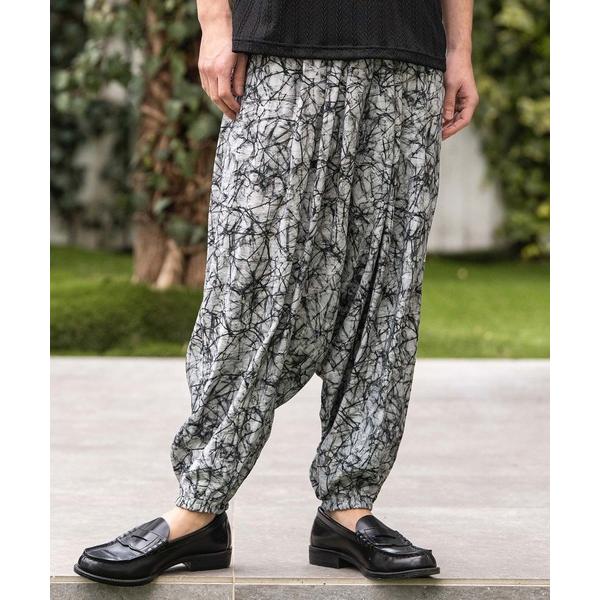パンツ mp14863-Geometric Rayon Nylon Jogger Pants サルエ...