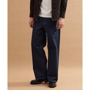 ワイドパンツ ジーンズ コットンデニムパンツ メンズ