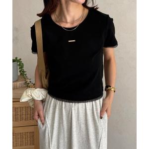 tシャツ チャーム付きコンパクトTシャツ レディース