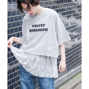 タンクトップ ノースリーブ レース切替タンクトップ レディース