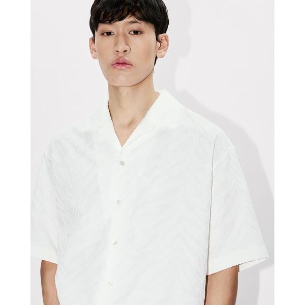 シャツ 'KENZO Tiger' ハワイアン ショートスリーブ シャツ イン コットン ジャカード...