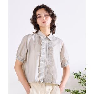 ブルゾン アウター sheer pleats half sleeve blouson レディース