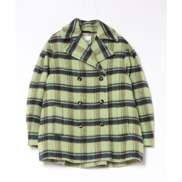 Ganni Ganni Brushed Wool Check Midi ジャケット W0992