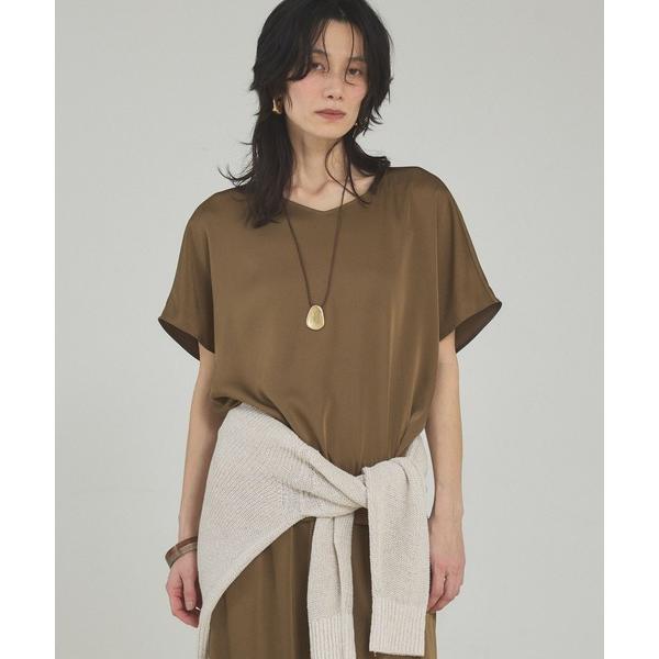 ブラウス シャツ 「接触冷感＆吸水速乾」クールサテンブラウス/セットアップ対応/春服/夏服/きれいめ...