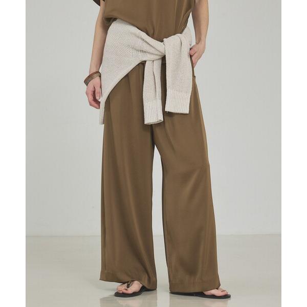 パンツ 「接触冷感＆吸水速乾」クールサテンパンツ/セットアップ対応/夏服/春服/オフィスカジュアル/...