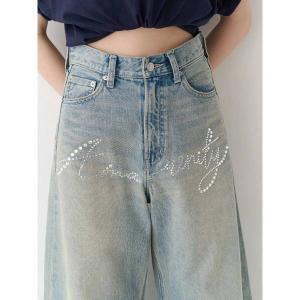 ワイドパンツ ジーンズ デニム デニムパンツ ハ...の商品画像