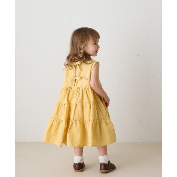 ワンピース ドビードットバックリボンワンピース キッズ 子供服 女の子
