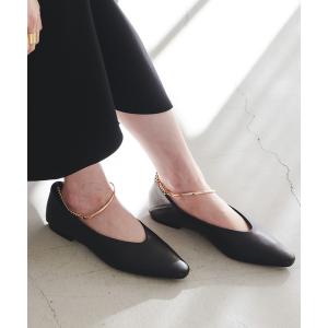 シューズ 「追加・NOBLE別注」REMME/レメ アンクレットフラットシューズ レディース