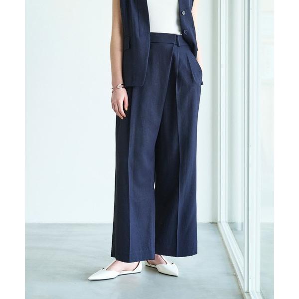 スラックス パンツ 「トリアセリネン」ラップトラウザーパンツ レディース