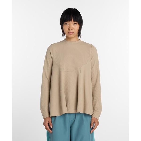 ニット セーター NB GREY ペプラム長袖トップ レディース