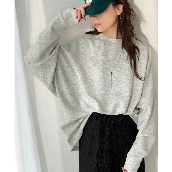 「Java」 長袖カットソー MEDIUM 杢グレー レディース