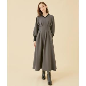 「A + TOKYO」 長袖ワンピース 2 グレー レディース