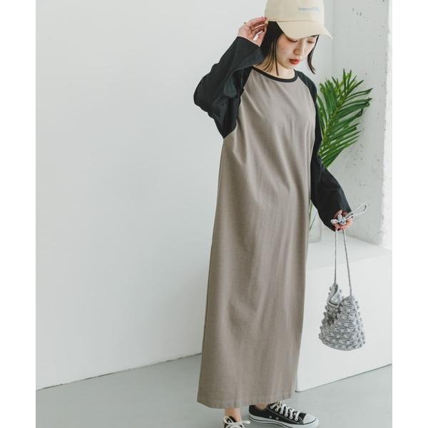「ITEMS URBANRESEARCH」 長袖ワンピース FREE グレー レディース