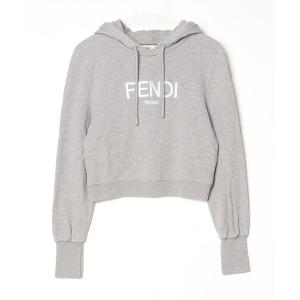 「FENDI」 プルオーバーパーカー S グレー レディース