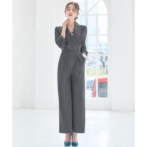 「DRESS PLUS」 オールインワン M チャコール レディース