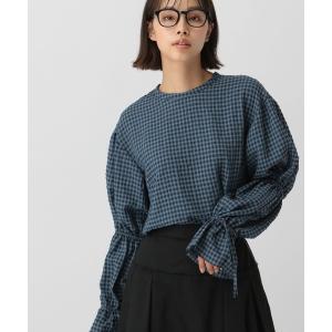 「saloon」 長袖ブラウス FREE ネイビー レディース