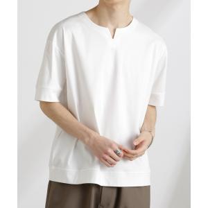 「NANO universe」 半袖Tシャツ L ホワイト メンズ