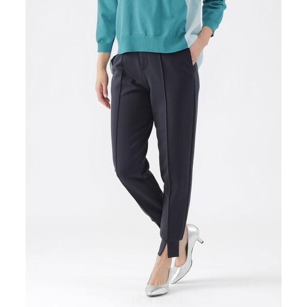 「TRANS WORK」 イージーパンツ 38 ネイビー レディース