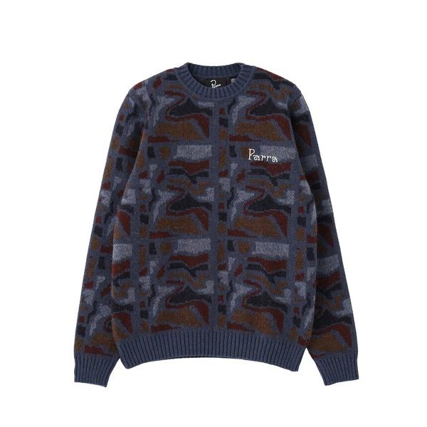 セーター ニット PARRA Repeat ftp booster knitted pullover...