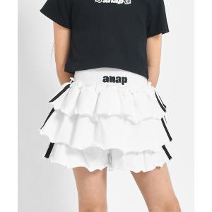 パンツ サイドライン ティアード スカパン キッズ 子供服 女の子