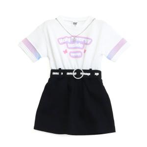 アンサンブル ネックレス付 レイヤード ワンピース キッズ 子供服 女の子