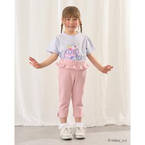 パンツ 「ともパン」サイドスリット7分丈カプリパンツ「子供服」「キッズ」「女の子」 キッズ 子供服 女の子