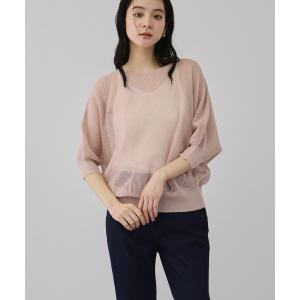 ニット セーター リネニースパークリングニットプルオーバー レディース