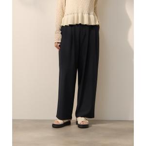 ワイドパンツ パンツ 2WAYメランジツイルタックワイドパンツ レディース