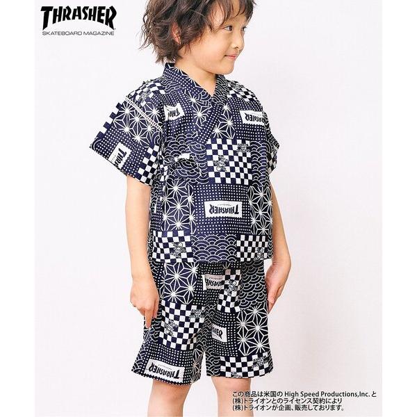 浴衣 THRASHER　甚平 キッズ 子供 男の子