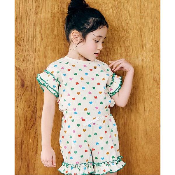 tシャツ 「WEB限定」ワッフルフリル半袖Tシャツ キッズ 子供服 女の子