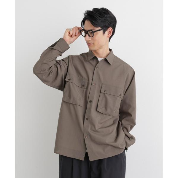 シャツ テクニカルリネンライクWポケットシャツジャケット/吸水速乾・接触冷感・UVカット（セットアッ...