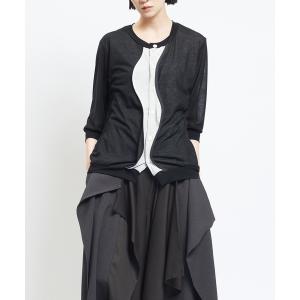 カーディガン 強撚ダブルウェイブカーディガン レディース メンズ